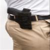 Pro Carry S&W M&P 4" 9mm 40 Cal HD Right Hand Outside The Waistband Leather Gun Holster Black Gator view 2