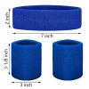 GOGO Sweatband Set Sports Athletic Exercise Headband Wristband Set Dark Teal view 2