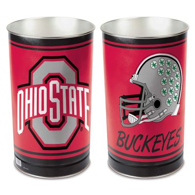 NCAA 8121814 Ohio State University Tapered Wastebasket, 15" H