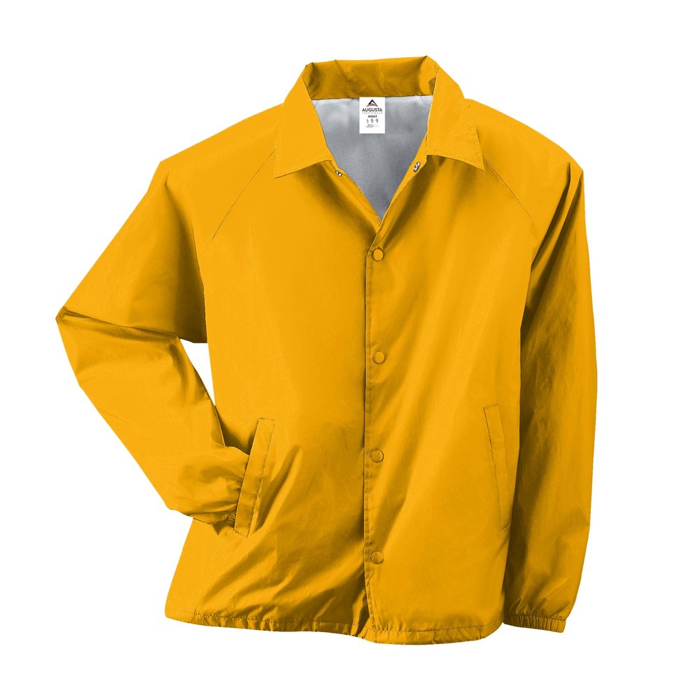Augusta Sportswear Unisex-Adult Nylon Coach's Jacket/Lined, Gold, XX-Large (3100)