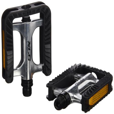 XLC City-/Comfort-Pedal PD-C06Alu, Gummiauflage, silber/schwarz