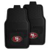 FANMATS 8902 San Francisco 49ers 2-Piece Heavy Duty Vinyl Car Mat Set, Front Row Floor Mats, All Weather Protection, Universal Fit, Deep Resevoir Design , 18"x27" view 1