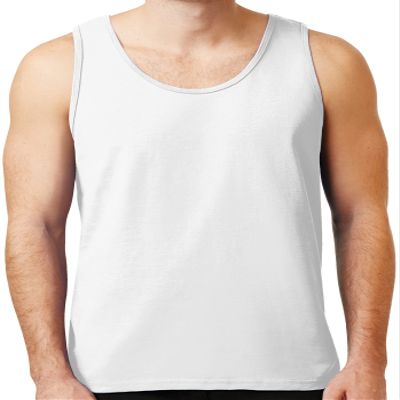 Gildan Ultra Cotton Tank Top Shirt - White, XL