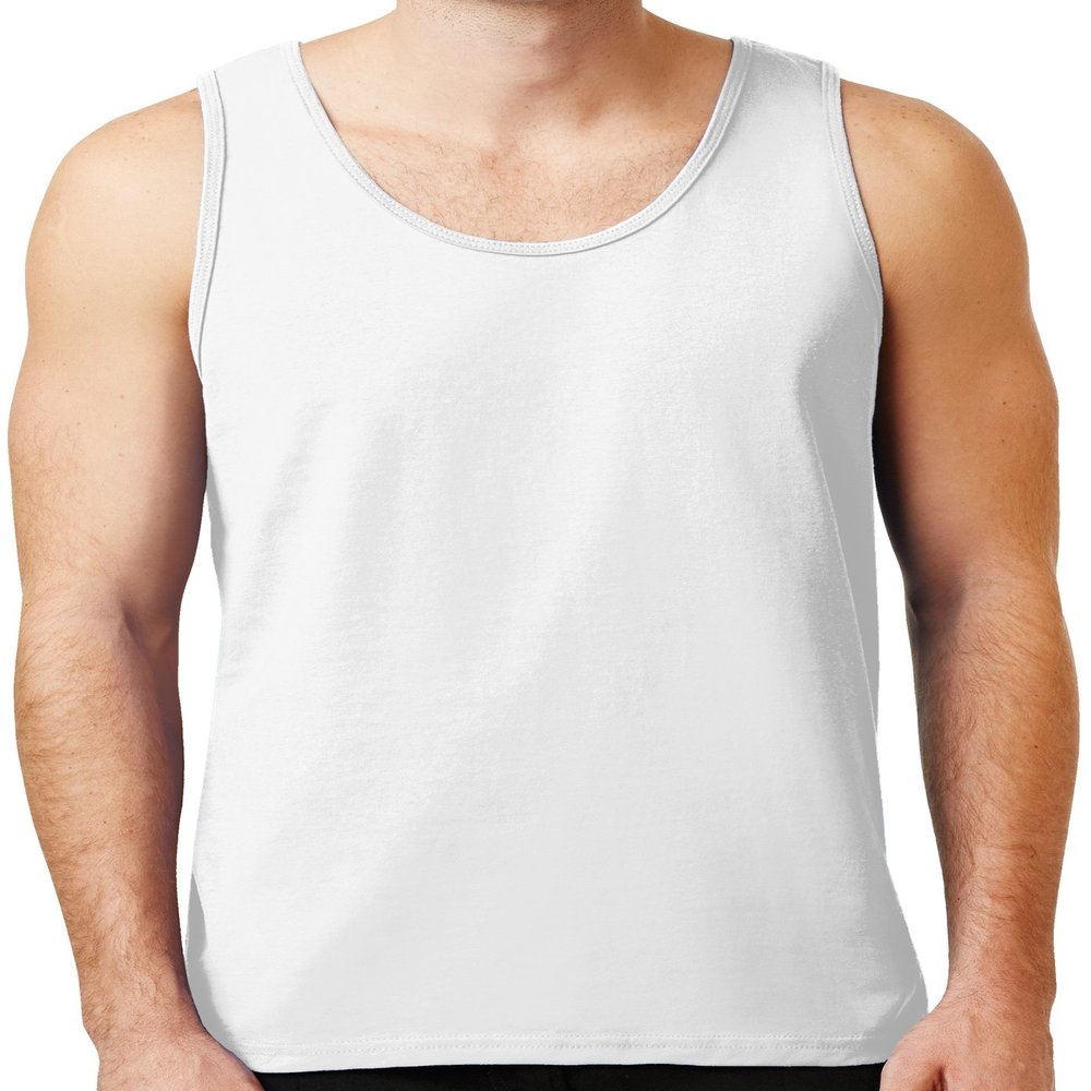 Gildan Ultra Cotton Tank Top Shirt - White, XL