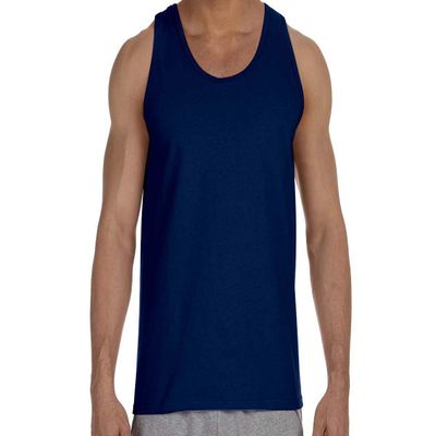 Gildan Ultra Cotton Tank Top Shirt - Navy Blue, Medium