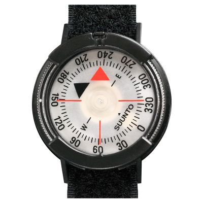 SUUNTO M-9 Wrist Compass, Northern Hemisphere, Multifunctional Compass with Velcro Wristband, Compact Waterproof Navigation Comapss for Hiking & Adventure, Black