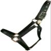 Hamilton Deluxe Horse Halter, 1" Triple Ply Nylon, Yearling or Standard Donkey, 300-500 lbs, Black view 1