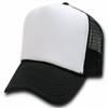 BLACK AND WHITE MESH TRUCKER STYLE CAP HAT CAPS HATS ADJUSTABLE view 1