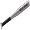 Unix BT75-47 Aluminum One-Handed Bat, Silver view 1