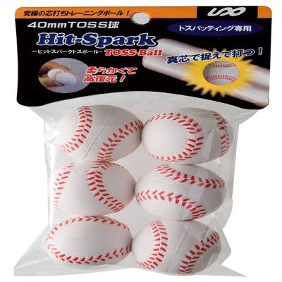 Unix BX74-42 Hit Spark Baseball, Practice Equipment, Training Balls, (Pack of 6)