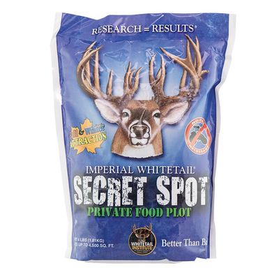 Whitetail Institute Secret Spot Deer Food Plot Seed - Annual Forage Designed Specifically for Smaller, Remote Food Plots - Can Be Planted with Hand Tools, 4 lbs (9000 sq ft)