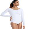 Capezio Women's Long Sleeve Leotard,White,Medium view 1