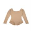 Capezio girls Team Basic Long Sleeve Leotard Jumpsuit, Nude, Large US view 1