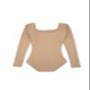 Capezio girls Team Basic Long Sleeve Leotard Jumpsuit, Nude, Large US view 4