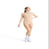 Capezio Women's Long Sleeve Leotard,Nude,Large view 1