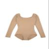 Capezio Women's Long Sleeve Leotard,Nude,Large view 2