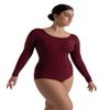 Capezio Women's Long Sleeve Leotard,Maroon,Large view 1