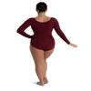 Capezio Women's Long Sleeve Leotard,Maroon,Large view 3