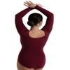 Capezio Women's Long Sleeve Leotard,Maroon,Large view 4