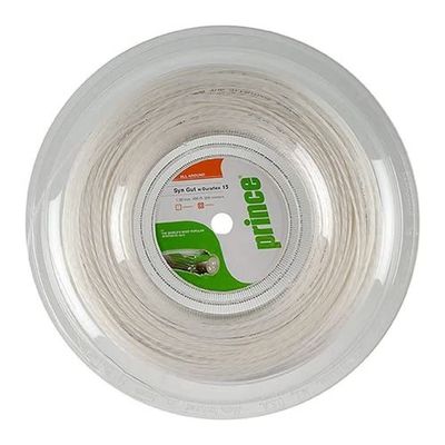 Prince Unisex's Synthetic Gut Dura Flex String Reel-White, 1.35 mm