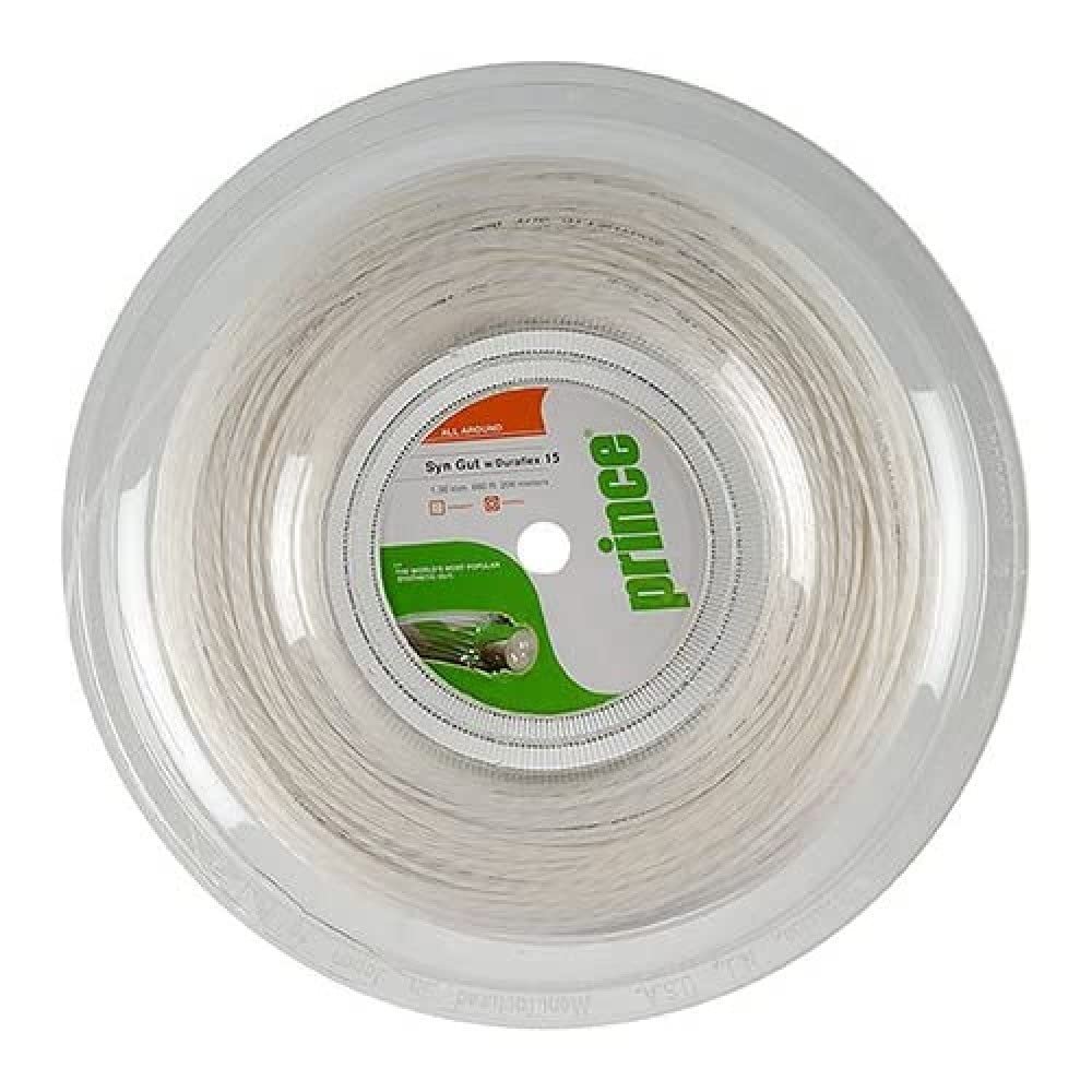 Prince Unisex's Synthetic Gut Dura Flex String Reel-White, 1.35 mm