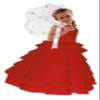 ST244 Flower Girl Red Wedding Layers Dress (3T) view 1
