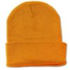 Blank Long Cuff Beanie Cap, Gold view 1