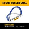 PUGG 4 Foot Pop Up Soccer Goal, Portable Training Football Knitted Poly Net Equipment, The Original Pickup Game Goal, Includes Two Goals & Bag view 2
