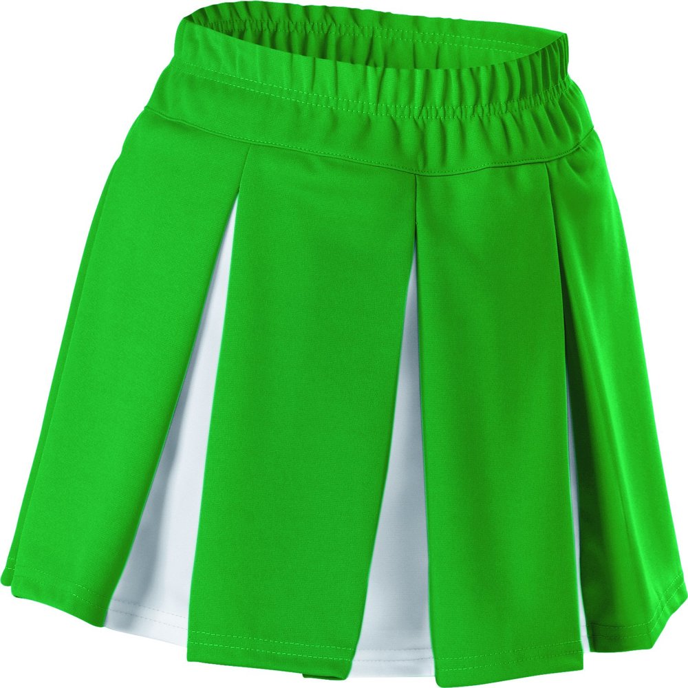 Alleson Girls Cheerleading Multi Pleat Skirt, Kelly/White, Medium