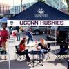Logo Brands NCAA UConn Huskies Checkerboard Canopy Tailgate Tent - 9' x 9', Vented Roof, Adjustable Height, Wheeled Carrying Bag, Powder Coated Steel view 2