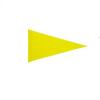 6 ft. Yellow Pennant Bicycle Safety Flag with Rear Axle Mounting Bracket view 1