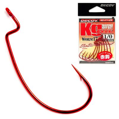 KATSUICHI DECOY worm 17R kilometers hook Red 2/0