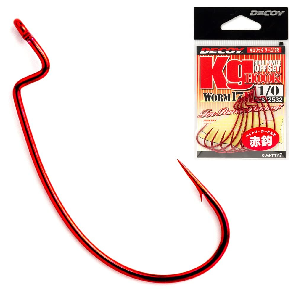 KATSUICHI DECOY worm 17R kilometers hook Red 2/0