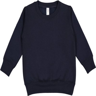 RABBIT SKINS Toddler Fleece Long Sleeve Pullover Sweatshirt, Navy, 2T