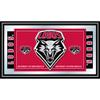 Trademark University of New Mexico Logo and Mascot Framed Mirror view 1