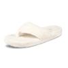 Acorn Women's Spa Thong Slippers with Cloud Contour Comfort - Arch Support and Plush Fluffy Terry Lining, Perfect for Beach, Camping, Poolside, or Bathroom Wear, Natural, Wide 8 - 9 view 1