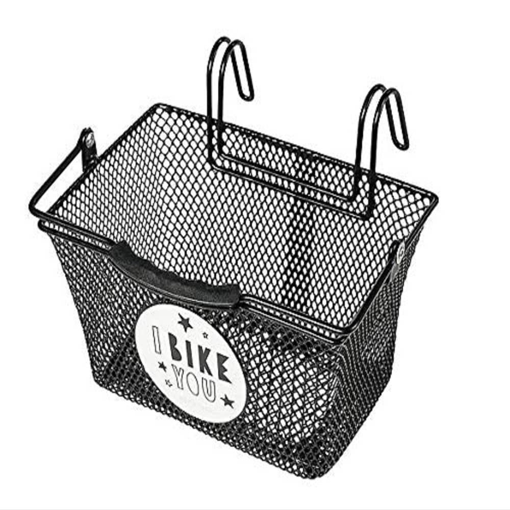 Basil Tivoli Junior Hook-on Handlebar Basket With Animal Motif - Black