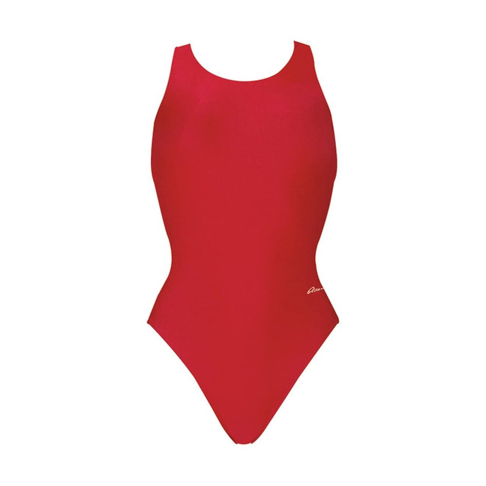 Dolfin Winner Solid Performance Back Swimsuit Womens Red 24