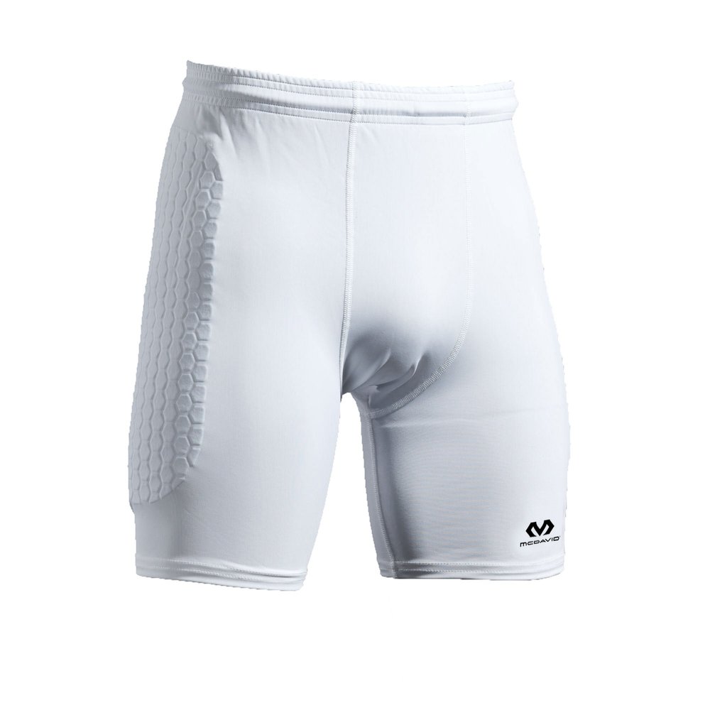 Mcdavid Men's Hex Sliding Compression Short, White, XXL