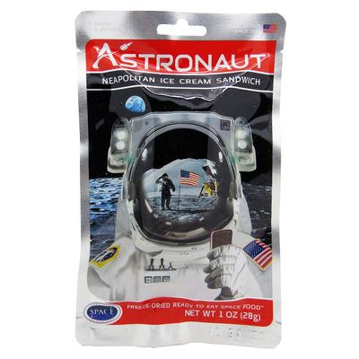 Astronaut Freeze Dried Neapolitan Ice Cream, One Serving Pouch