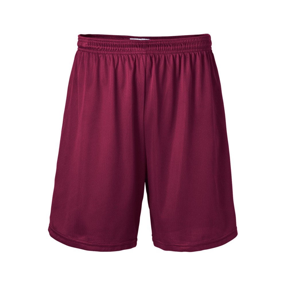 Soffe Men's Nylon Mini-Mesh Fitness Short Maroon X-Large