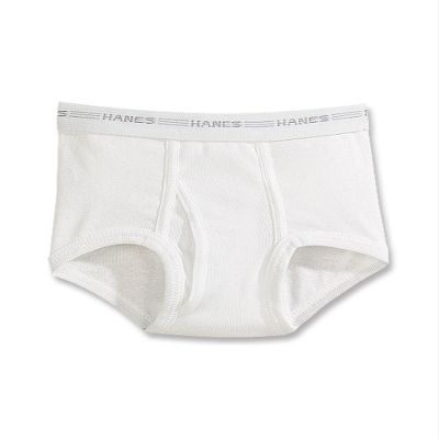 Hanes Boys Brief B252P3-White-Small