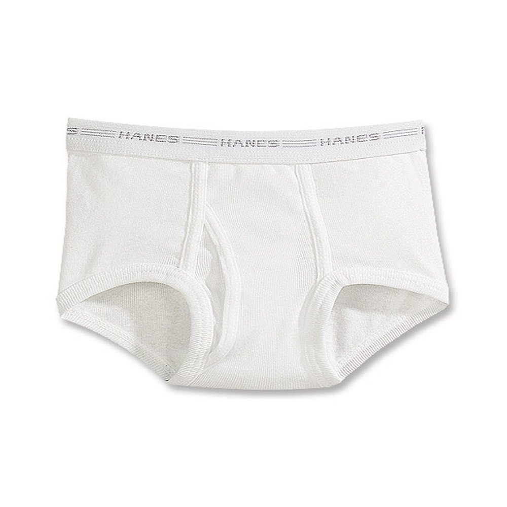 Hanes Boys Brief B252P3-White-Small