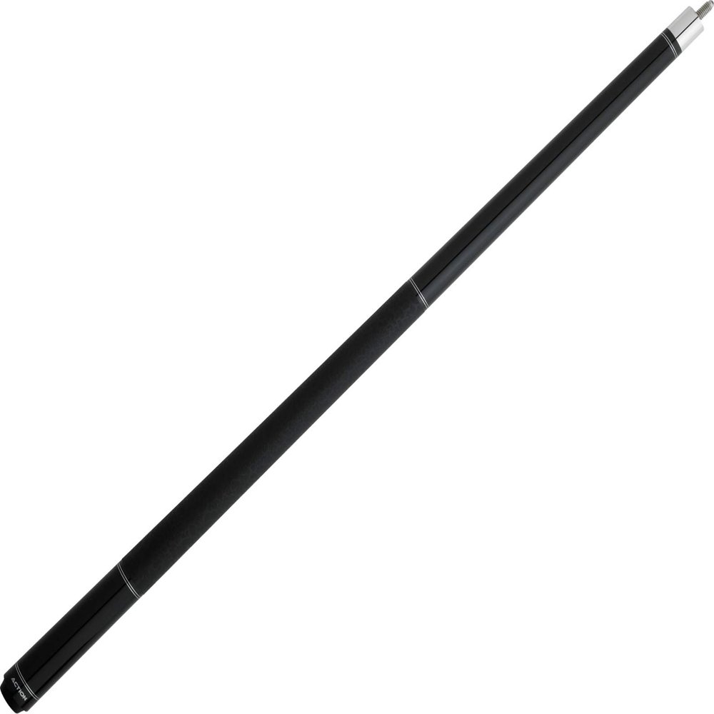 ACTION Rings RNG06 Jet Black with Double Silver Rings Pool/Billiards Cue Stick