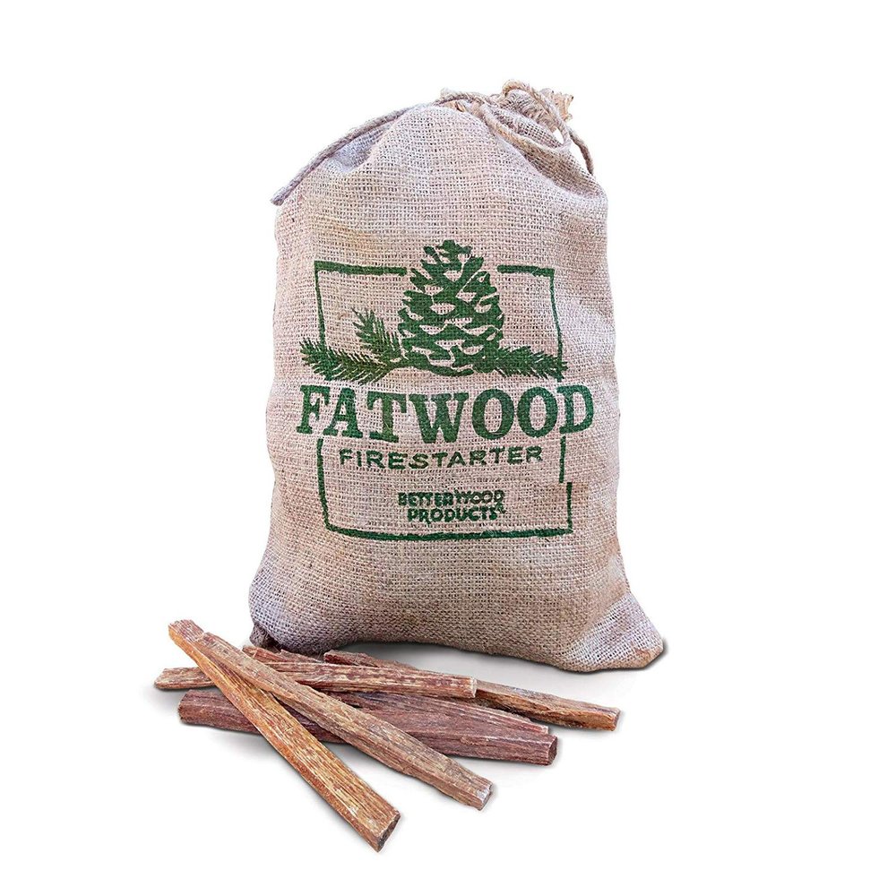 Better Wood Products Fatwood Firestarter Burlap Bag, 4-Pounds
