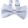 TopTie Mens Formal Solid Silver Satin Bow Tie view 3