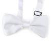Mens Formal Solid White Satin Banded Bow Tie view 2