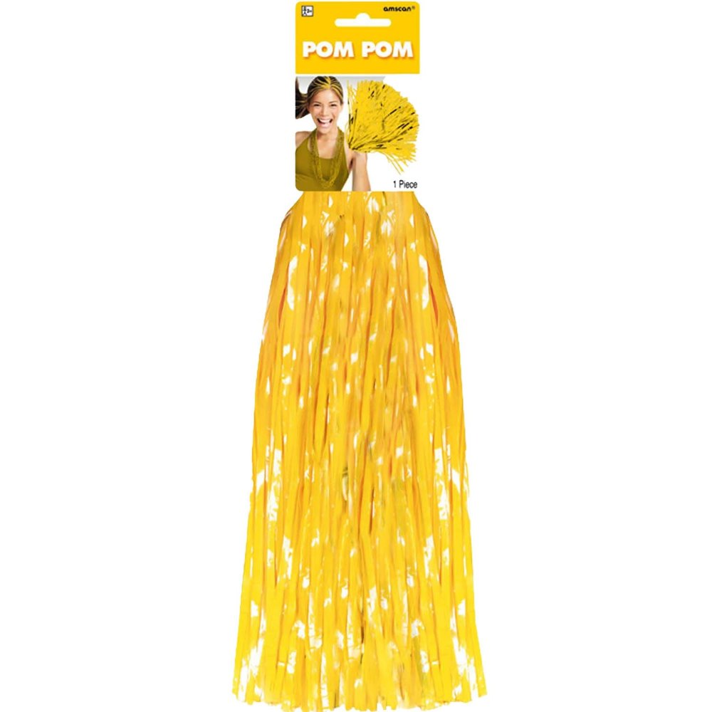 Vibrant Yellow Pom Pom Mix - 15" (1 Count) - Perfect for Parties, Events, and DIY Craft Projects
