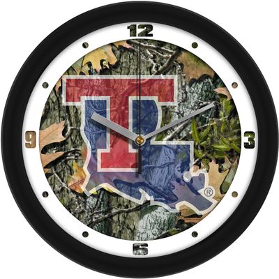 SunTime Louisiana Tech Bulldogs - Camo Wall Clock