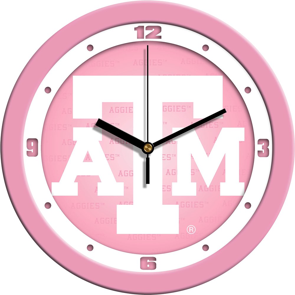 SunTime Texas A&M Aggies - Pink Wall Clock